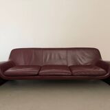 Sculptural 3-seater Leather Sofa by Cinova, Italy 1970s