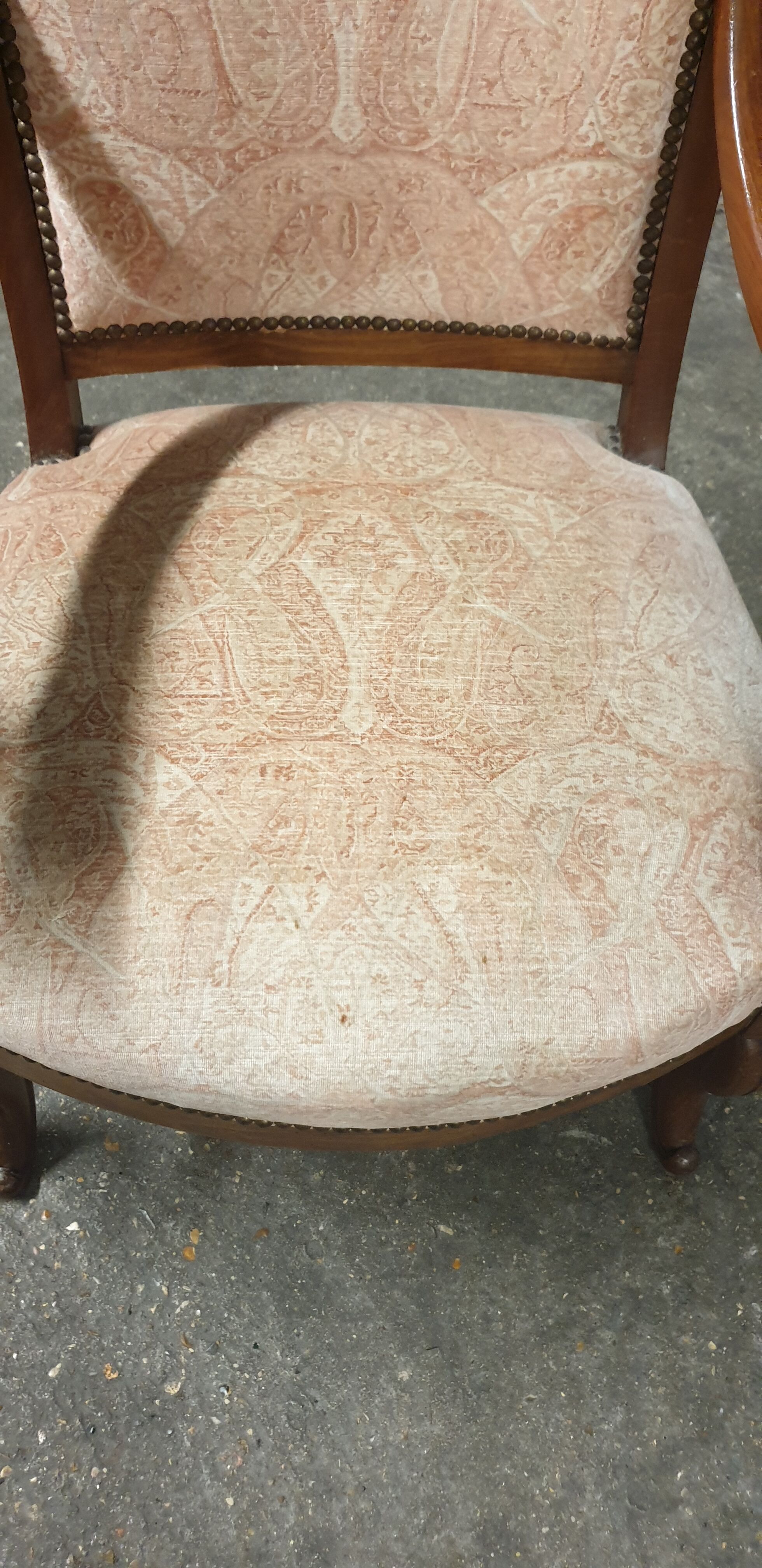 Fauteuil empire à cross