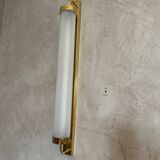 Brass and glass wall lamp