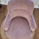 Fauteuil torre 1961 – modèle da vinci 02 – velours rose pâle