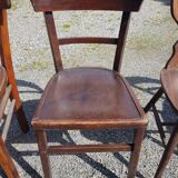 Set of six mismatched Baumann bistro chairs
