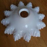 Opaline pendant light with claw and ceiling rose