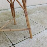 Petite table basse en rotin vintage