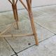 Small vintage rattan coffee table