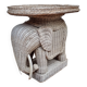 Side table, vintage rattan elephant, 70s