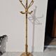 Vintage rattan bamboo parrot coat rack