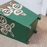 Wooden art deco paper basket