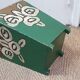 Corbeille à papiers art deco en bois