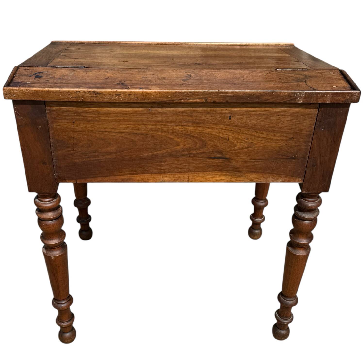19th century Louis Philippe walnut drop-leaf desk