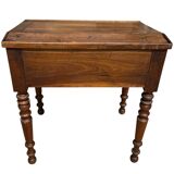 19th century Louis Philippe walnut drop-leaf desk