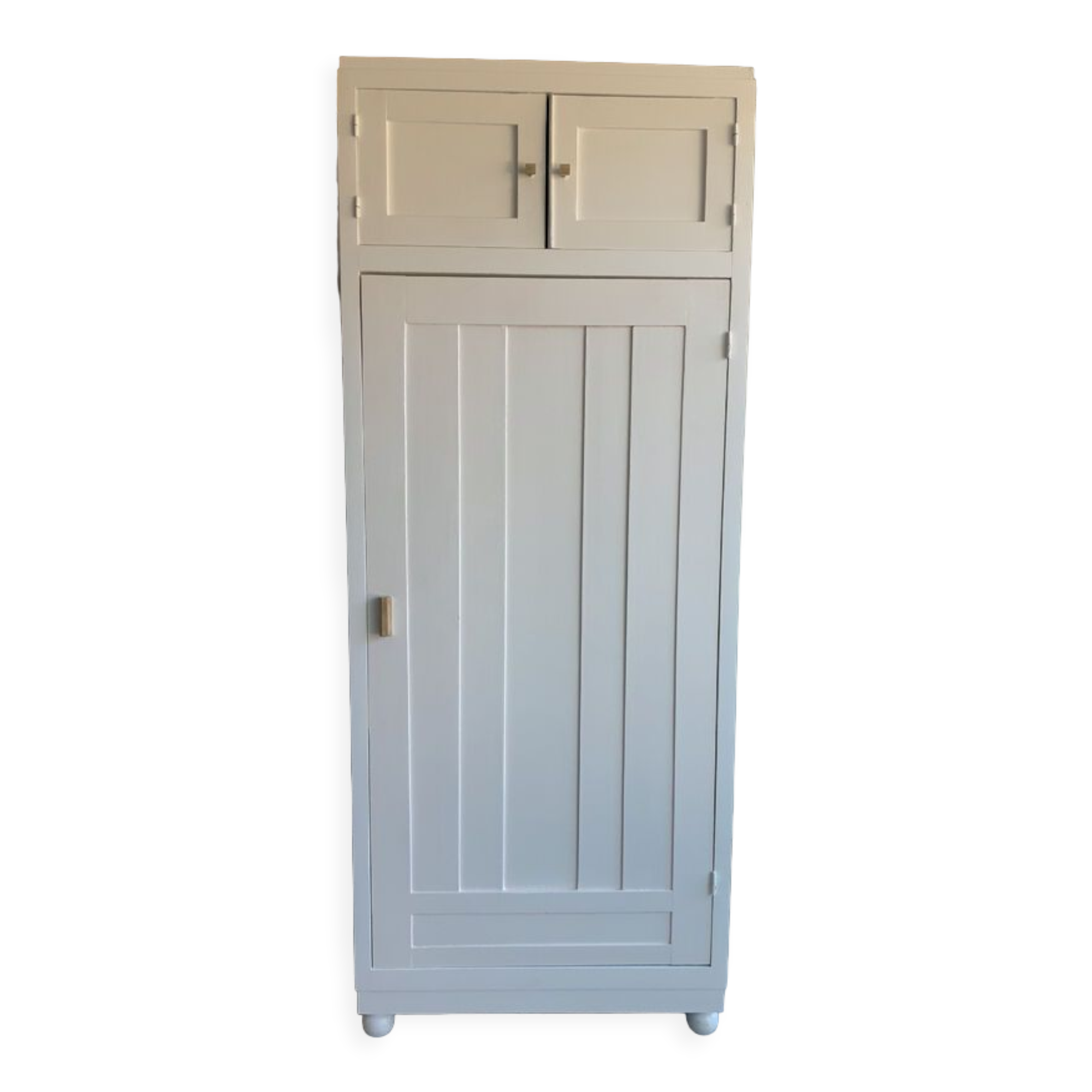 Vintage wardrobe in white wood