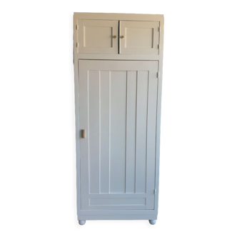 Vintage wardrobe in white wood