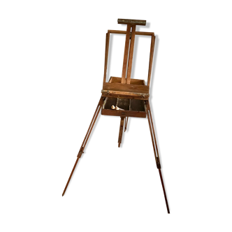 Old collapsible wooden painter's easel