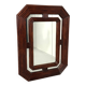 Large dark rattan mirror 1970’s