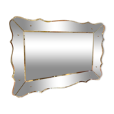Large Venetian mirror twisted and beveled