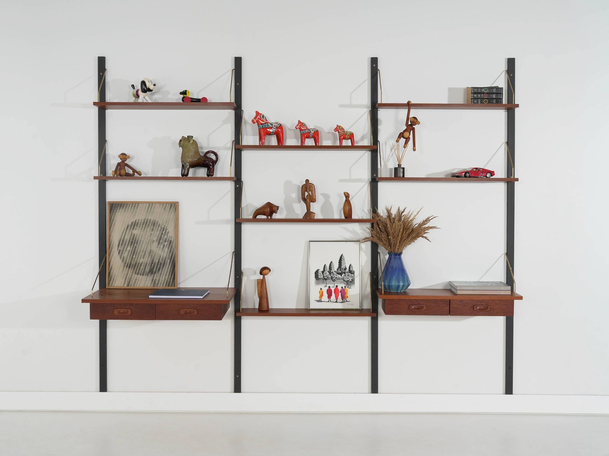 PS System Modular Shelving – Teak Veneer, Danish Design, 1970s