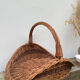 Large old woven wicker log basket