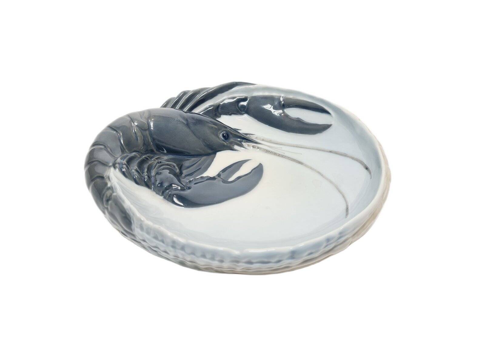 Danish porcelain plate with lobster from Royal Copenhagen, 1950s