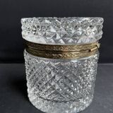 Cylindrical box – Crystal and gilded bronze