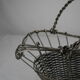 Old basket bottle holder silver metal french bottle holder