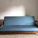 Scandinavian vintage teak sofa refurbished
