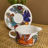 Vintage Acapulco pot with saucer