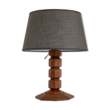 Art deco solid oak lamp