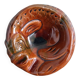 Zoomorphic fish ashtray in glazed terracotta