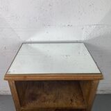 Table de chevet ou  d’appoint avec plateau miroir
