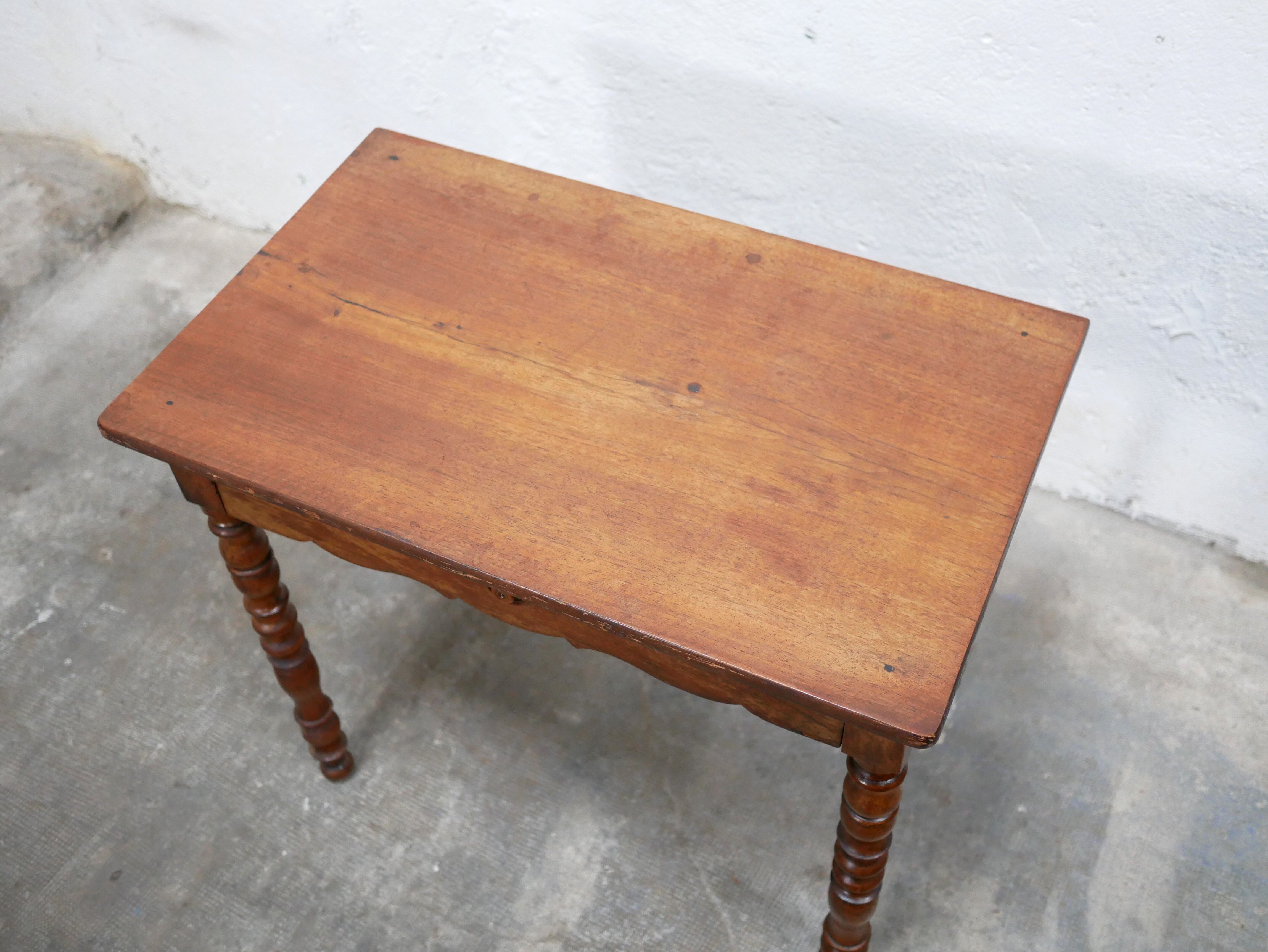 Vintage wooden desk side table