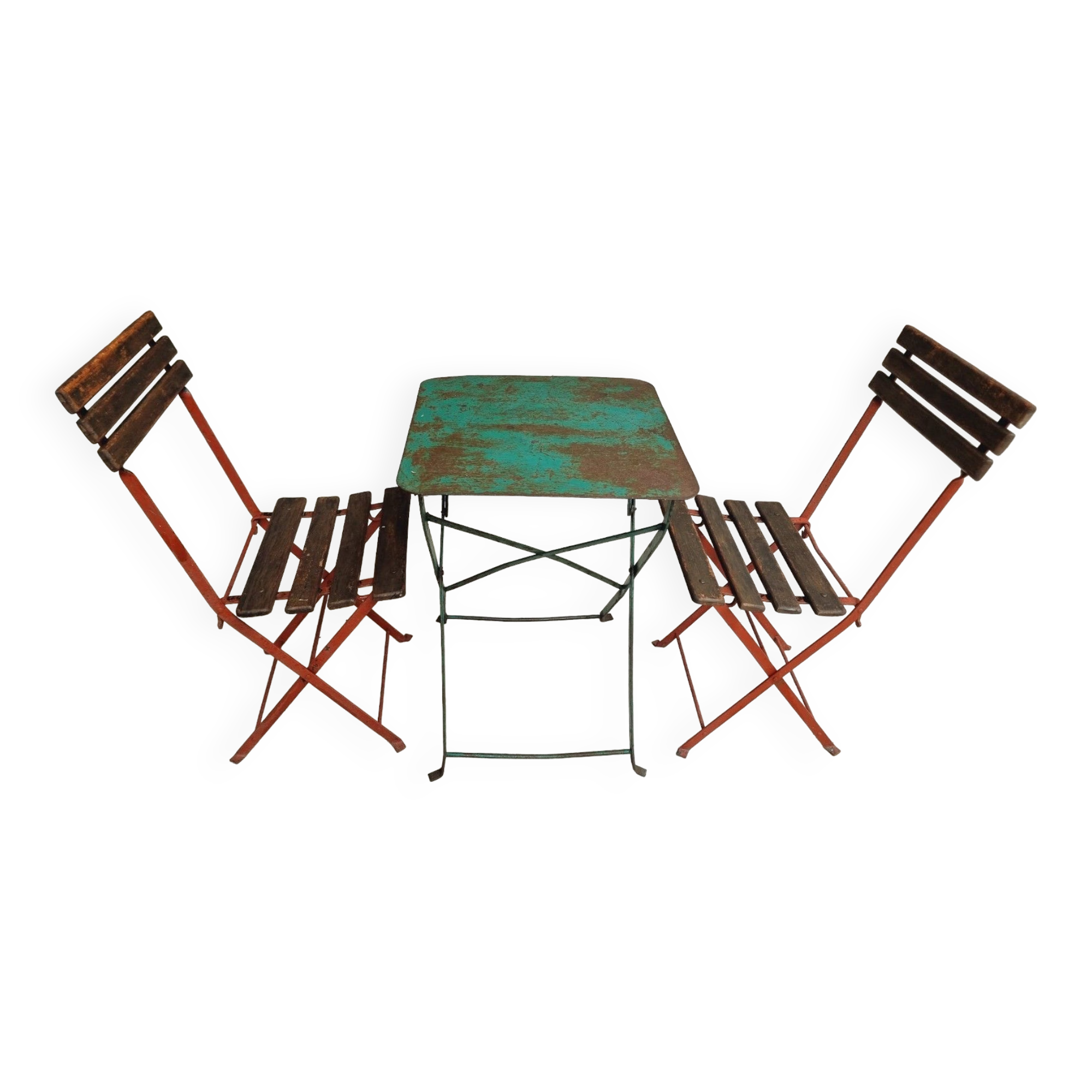 Antique bistro set folding garden set