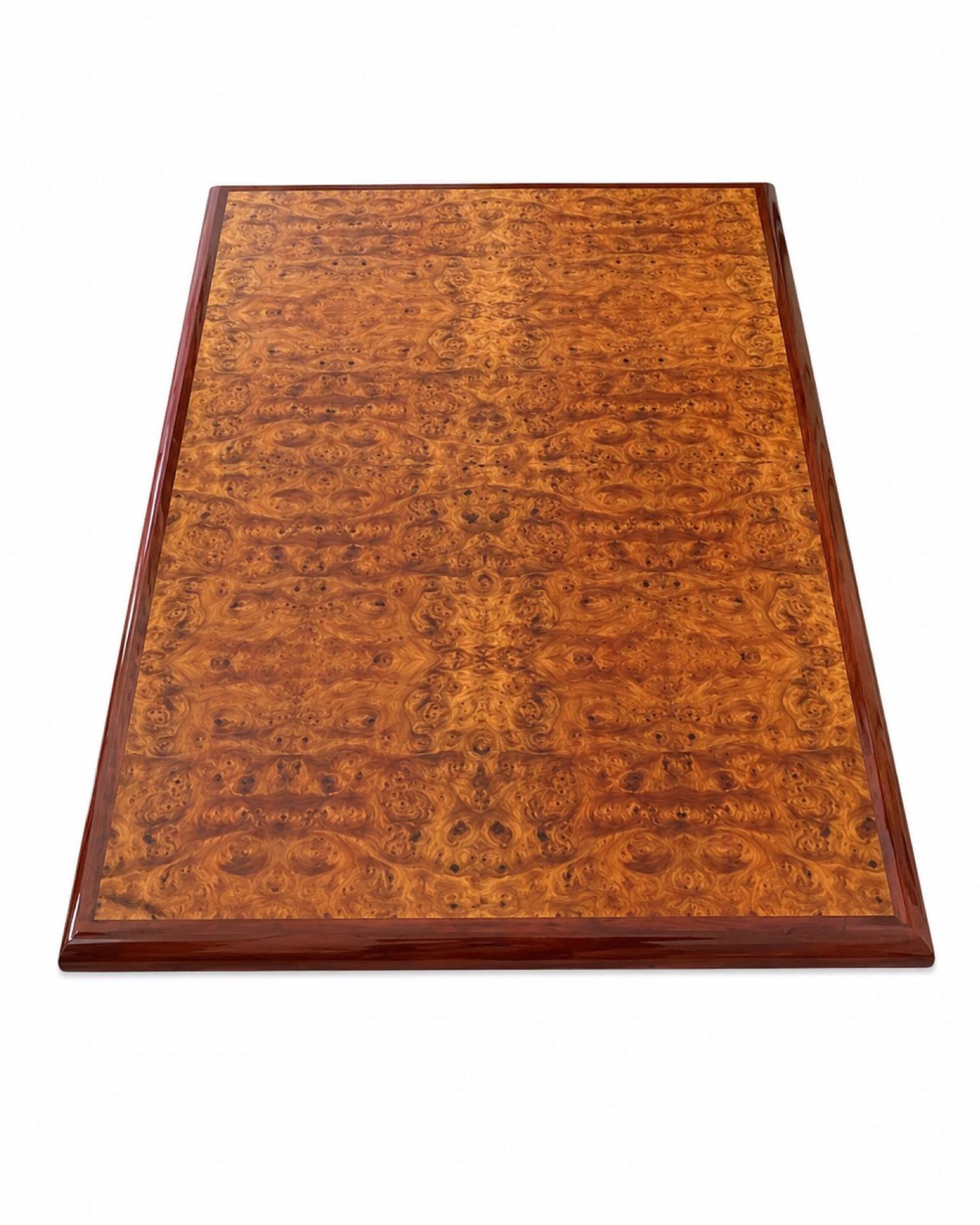 Vintage coffee table in elm burl signed Jean-Claude Mahey, 1970s.
