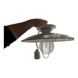 White metal pendant light