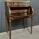 Small Mahogany Cylinder Desk, Louis XVI Style – Mid-19th Century