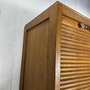 Vintage wooden curtain cabinet – antique office furniture