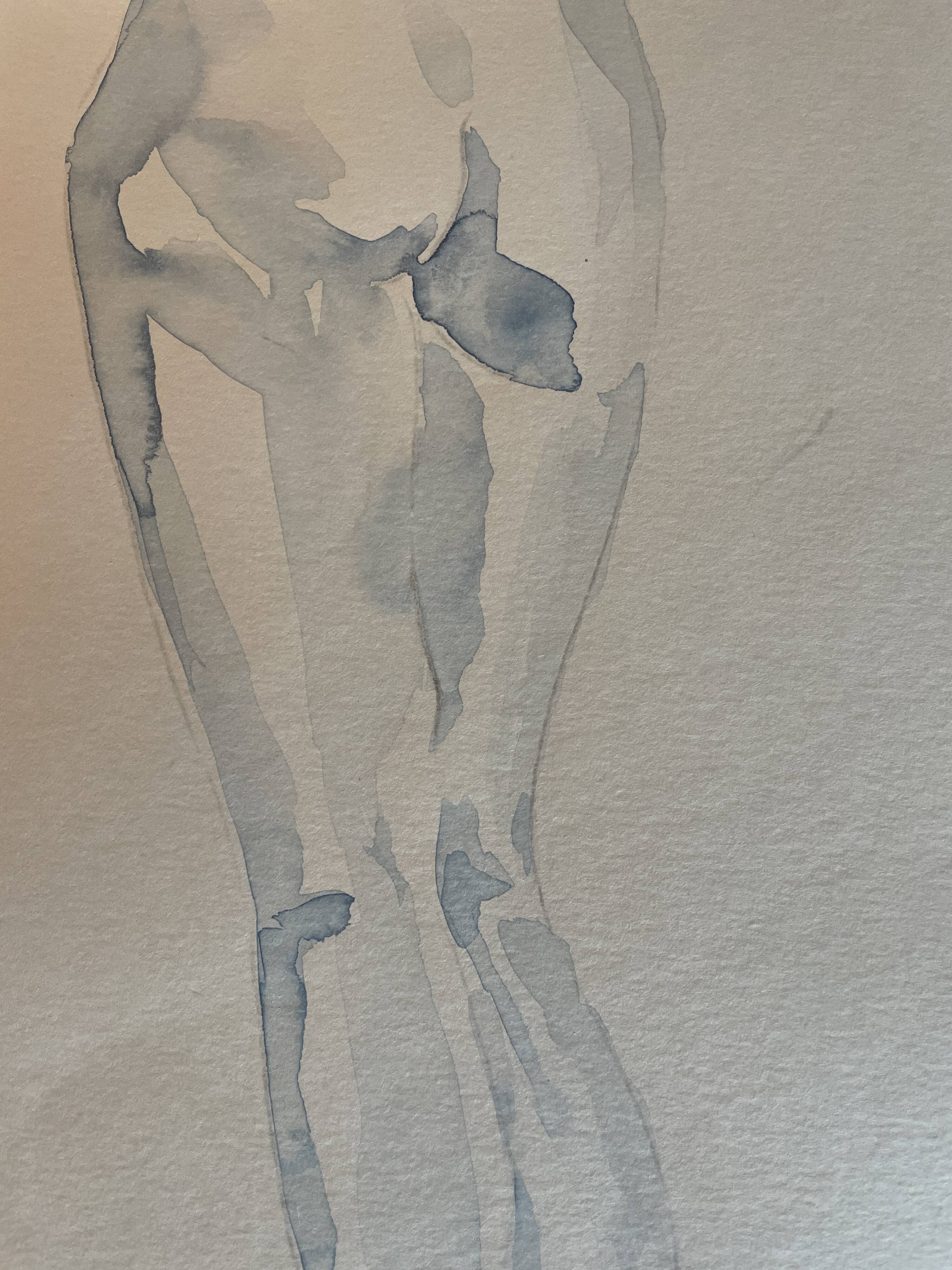 Tableau signé aquarelle « étude de dos féminins »