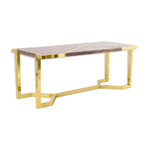Table en laiton doré - granit