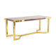 Table in gilded brass and pink granite, Italy, circa 1970