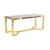 Table in gilded brass and pink granite, Italy, circa 1970