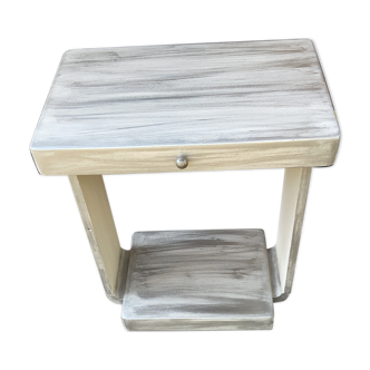Silver art deco pedestal table