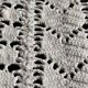 White cotton bedspread - throw with geometric chevron pattern