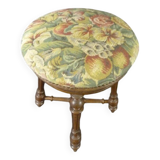 Ancien tabouret de piano tapissé
