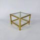 Hollywood Regency Brass and Glass Side Table, 1970s