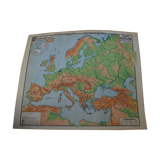 Geography School Map - Armand Colin: Europe Relief of the Sol