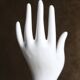 Hand baguier or vase, white porcelain, 70s