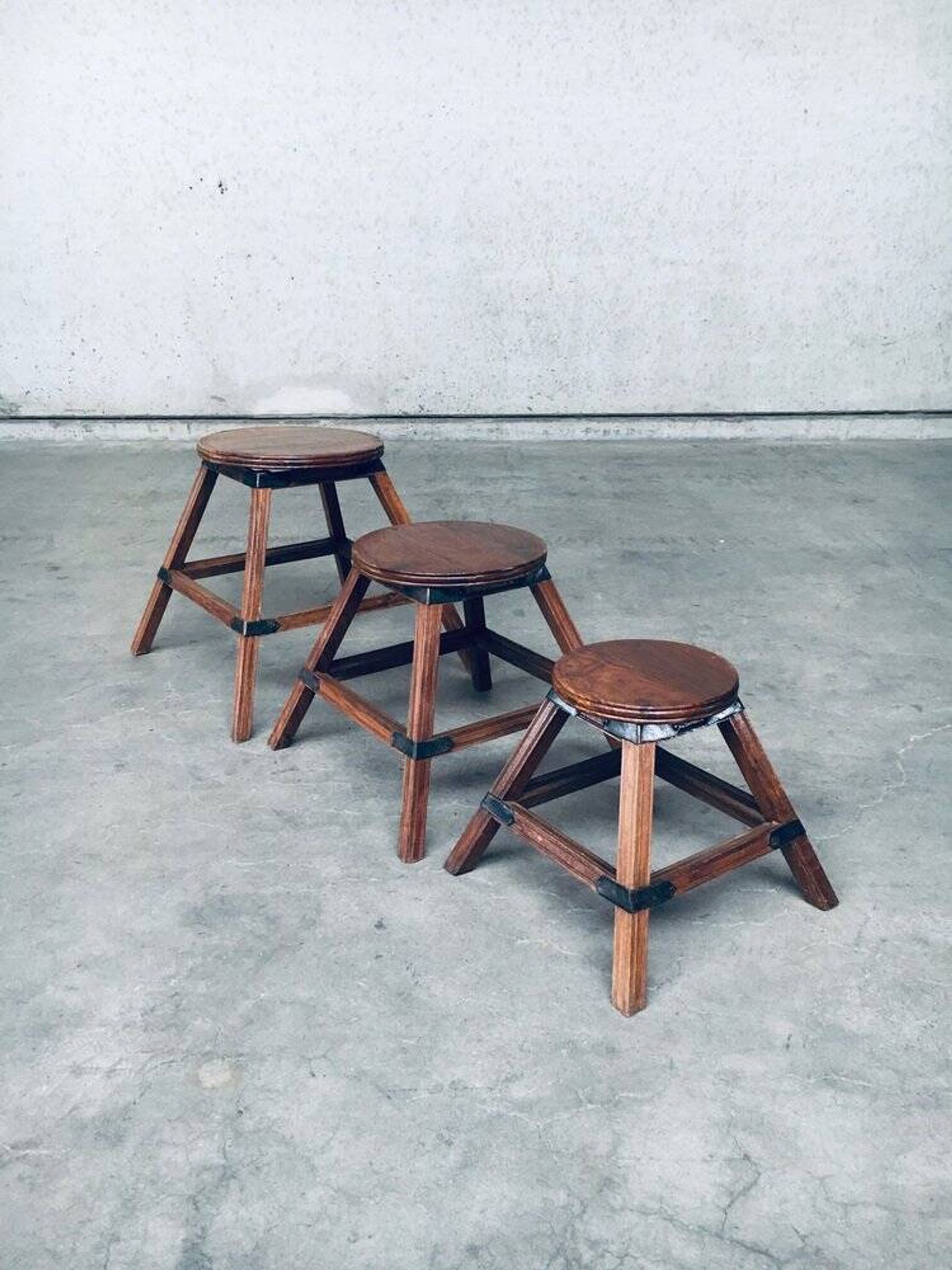 Wabi Sabi Nesting Tables, France, 1950s, Set of 3