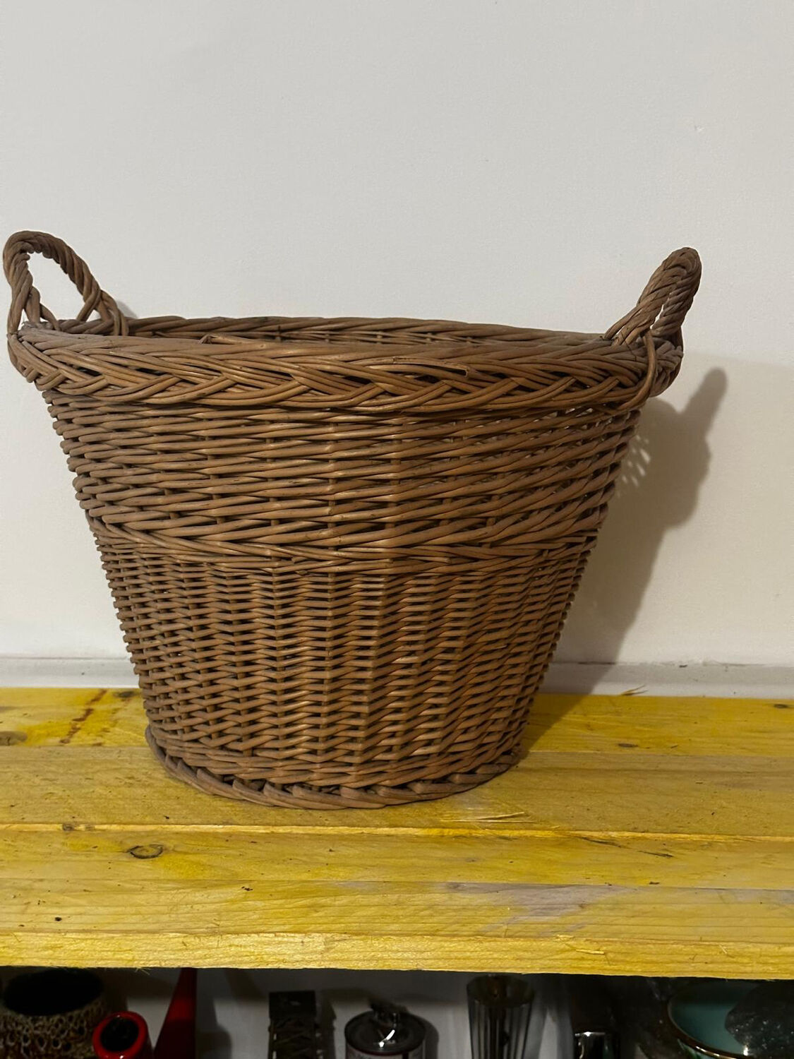 Basket - Vintage woven wicker basket