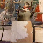 Jeu de cubes en bois xixeme