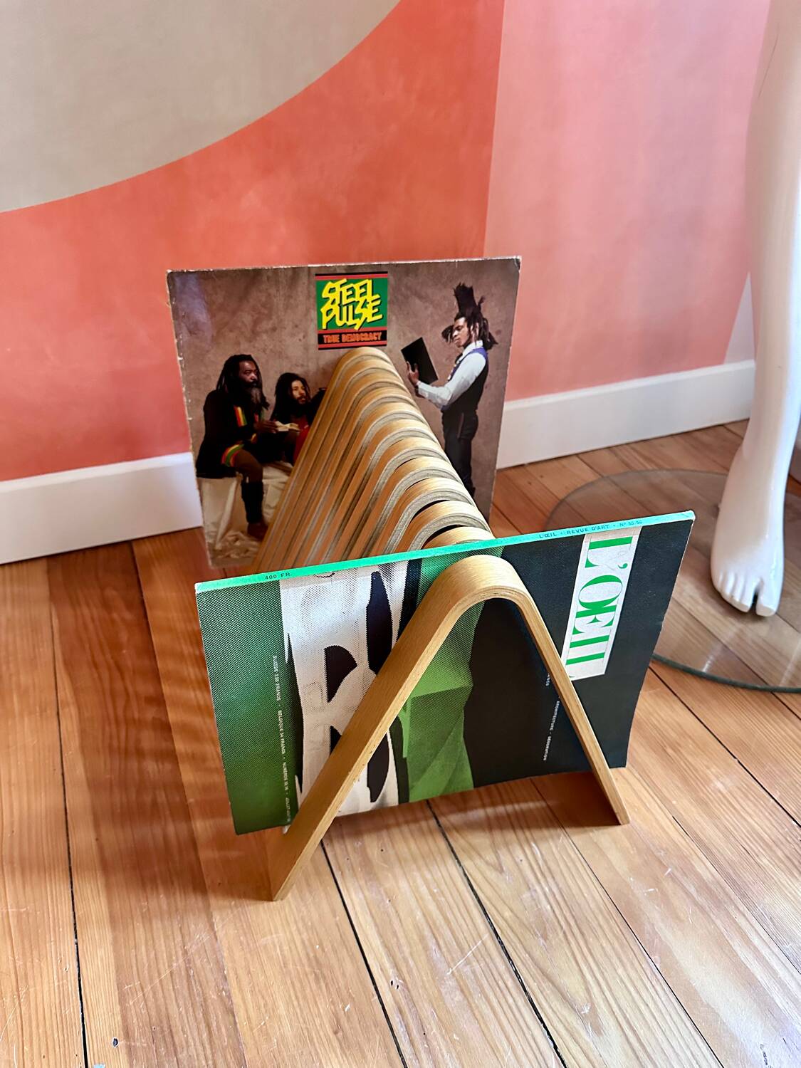 Porte-revue, vinyle en bois par Habitat, 1990