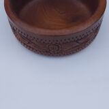 Carved wooden salad bowl